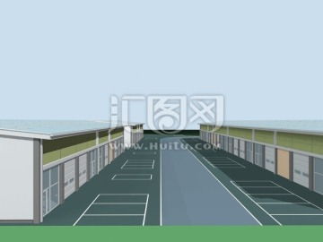 化工厂鸟瞰,建筑设计,模型设计 效果图,设计模板,汇图网